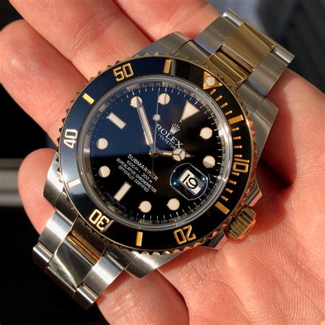 rolex submariner gold black replica|rolex submariner two tone black.